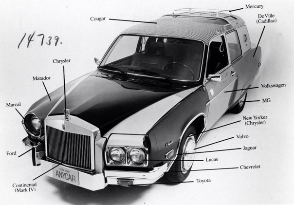 AnyCar Перед вами концепт-кар, построенный в середине 70-х гг. американским дизайнером Джорджем Беррисом по заказу американской компании Manufacturers Hanover Trust Company При постройке AnyCar